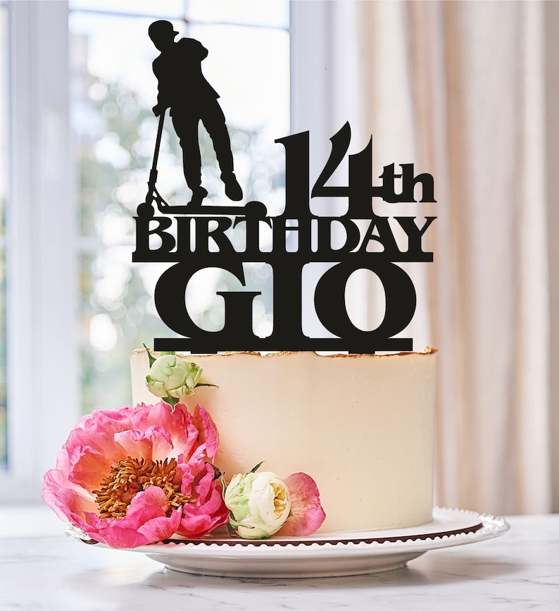 Scooter Cake Topperbirthday Cake Toppersports Cake Etsy