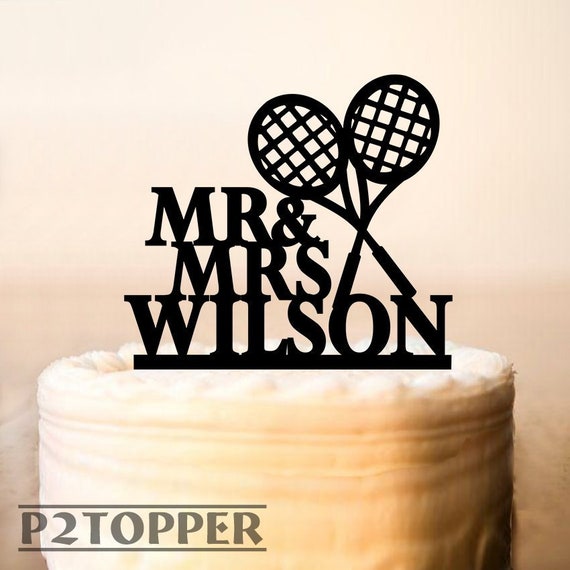 Tennis Wedding Cake Topperwedding Cake Toppercake Topper For Etsy