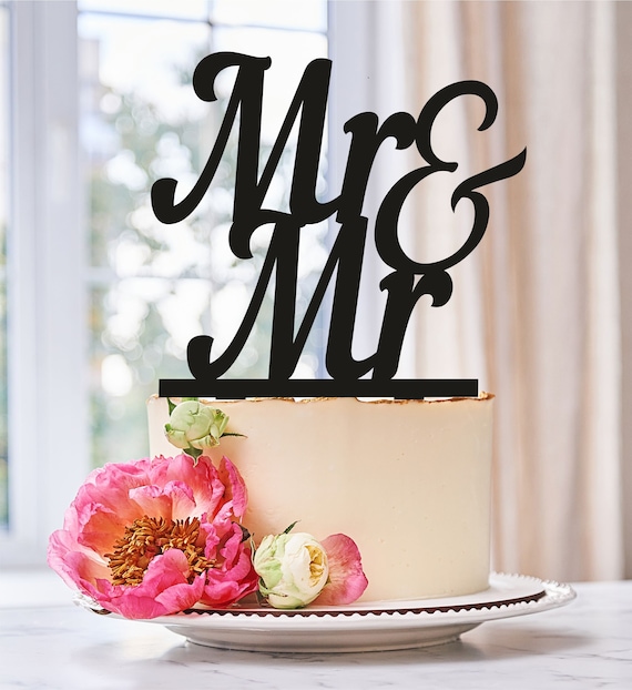 Décoration de gâteau de mariage gay - Silhouette romantique - Personnalisable avec chien, chat, deux mariés - Fournitures de Décoration de gâteau de mariage gay - Silhouette romantique - Personnalisable avec chien, chat, deux mariés - Fournitures de