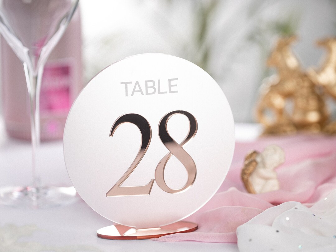 Round Table Numbers With Stand, Wedding Table Number, Wedding Table