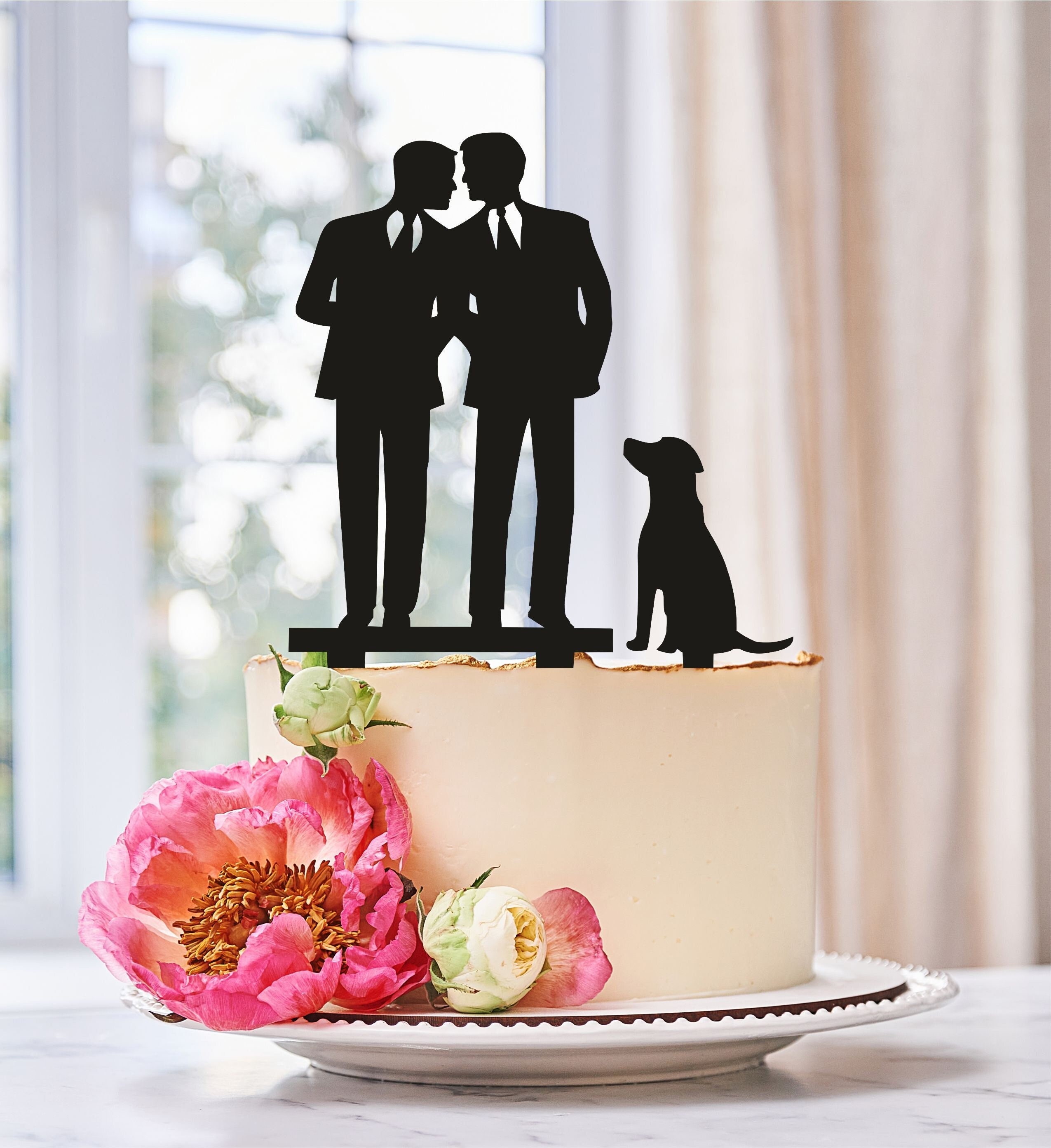 Gay Cake Topper DOG Same Sex Cake Topper Gay Wedding Cake Etsy Australia