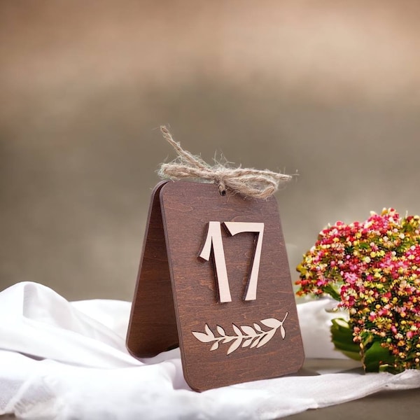 Numéros de table - Numéros de table de mariage - Décor de table rustique - Numéros de table en bois - Décor de réception de mariage