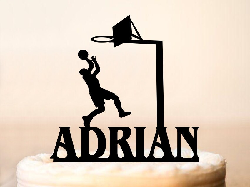 Basketball Cake Toppersport Cake Topperbirthday Party Etsy