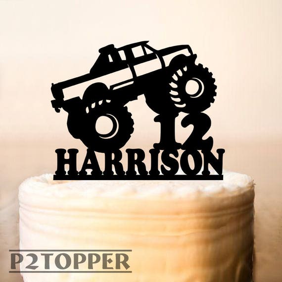 Monster Truck Cake Toppertruck Cake Toppertruck Party Etsy