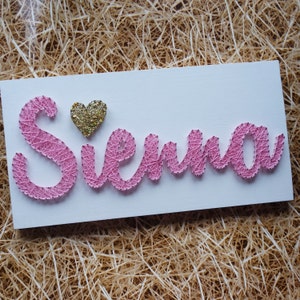 Sienna Unique gift idea Custom Name Sign String Art Nursery Decor Personalised Girls Room Sweet 16 New Baby Birthday gift DeeisforDaisy