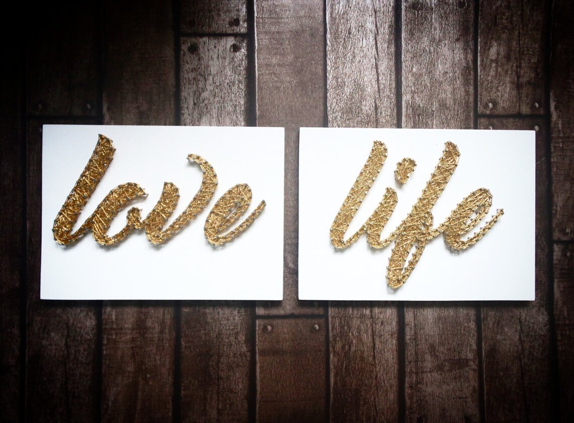 Life String Art Unique Handmade Housewarming Gift Idea Home Decor Wall ...