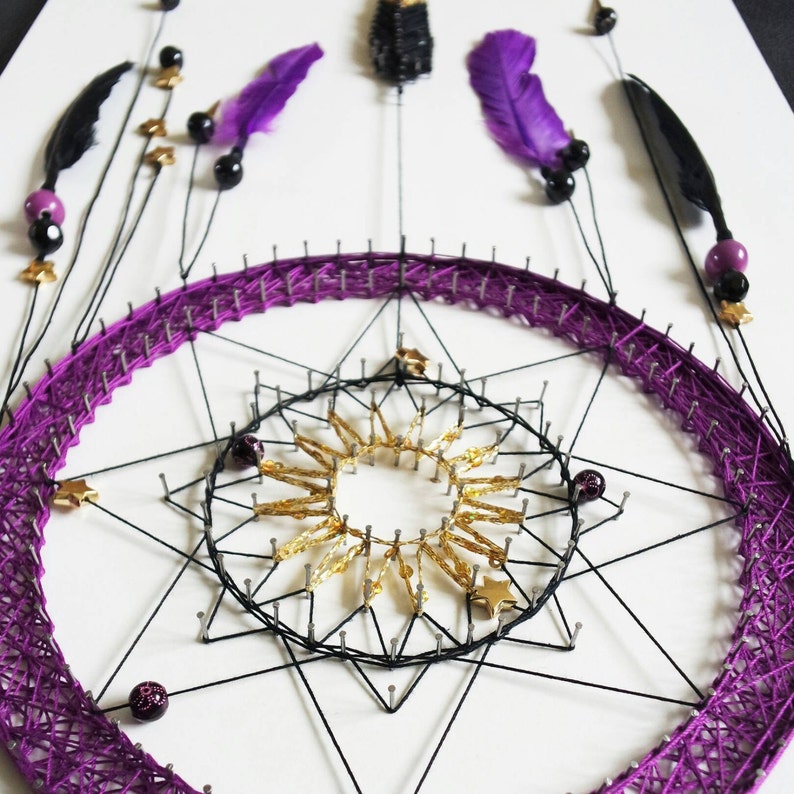 Dream Catcher Feather String Art Tribal Boho Bohemian Gypsy Etsy UK