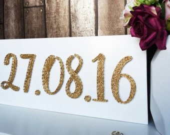 Personalised Wedding Date Plaque String Art Gift Idea Head Table Topper Photo Prop Reception Decoration Unique Handmade DeeisforDaisy