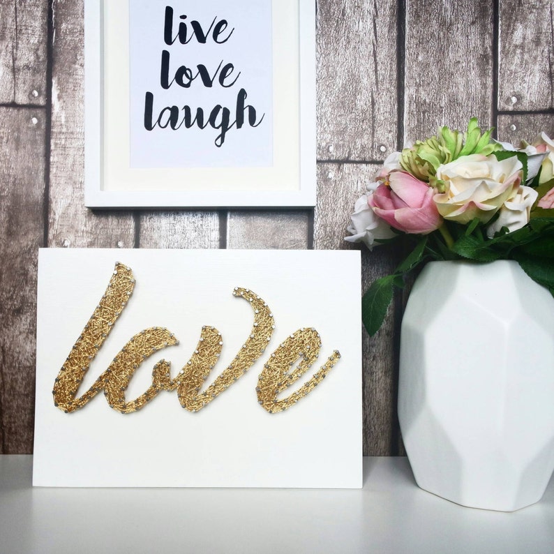 Love String Art Unique Handmade Housewarming Gift Idea Home Deco Love String Art Unique Handmade Housewarming Gift Idea Home Deco