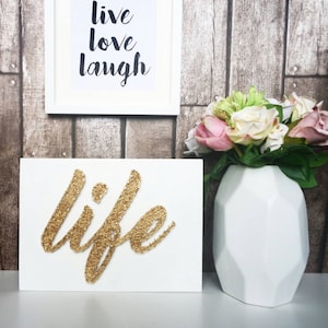 Leben String Kunst einzigartige handgemachte Housewarming Geschenk Idee Home Decor Wandbehang Dekor Wand Kunst Holzschild Wanddekoration von DeeisforDaisy