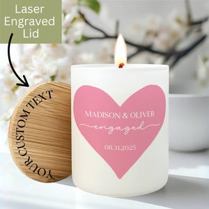 Personalized Engagement Candle, Custom Engaged Gift, Bride to Be Bridal Shower Gift, Engagement Party, Custom Couple Gift, Future Mrs EC6
