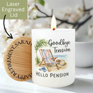 Personalized Retirement Candle For Her, Custom Happy Retirement Gift For Retiring Coworker Friend Scented Soy Wax Candle Retiring Boss R10