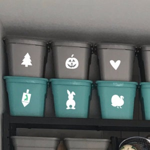 Storage Bin Decal, Holiday Storage Label,Large Storage Tote Decal,Organization,Halloween,Christmas,Easter,Decorations Container, Stoarge image 3