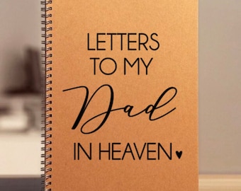 Dad Memorial Journal | Letters to Dad in Heaven Sympathy Journal | Loss of Father Gift | Father Memorial Gift | Custom Father Sympathy Gift
