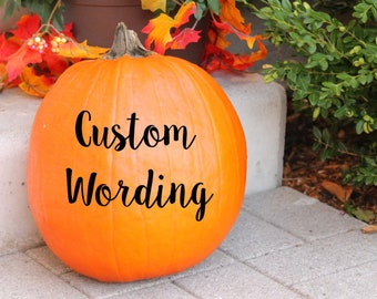 Custom Decal for Pumpkin, Custom Stickers for Pumpkins, Vinyl Name Decals for Pumpkins, Personalised Pumpkin Decal Only, Pumpkin Decal