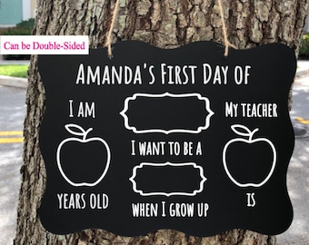first day of school sign, first day of school chalkboard, 1st day of school, first day of preschool, 1st day of kindergarten, personalized