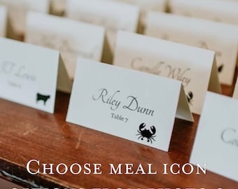 Meal Indicator Stickers Wedding Meal Decals Entree Stickers Place Card Stickers Menu Choice Icons Unique Meal Label Dining Meal Choice Decal