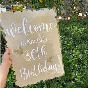 30th birthday sign, 30th birthday acrylic sign, 30th birthday decor, birthday sign, custom birthday sign, custom acrylic sign, custom birthd