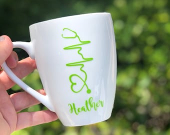 Nurse Mug, Nurse Gifts, Personalized Mug, Gifts for Nurse, Nurse Coffee Mug, Nurse Appreciation, Custom Mug, Registered Nurse Mug, Nurse Cup