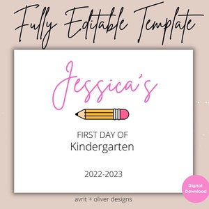 EDITABLE First/Last day of School sign, Printable for kids. First day of school sign, Last Day of school sign, Instant Download, 8x10, Sign