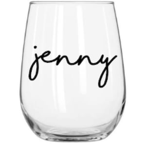 Custom name vinyl decal for wine glass,Personalized Wine Glass Decal,wedding party decal, name decal, decal only, wine decals, mug decals,