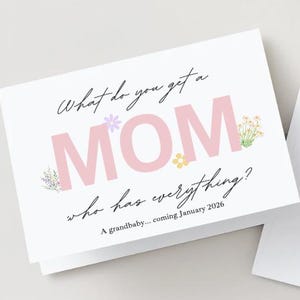 Qu'est-ce qu'une maman qui a tout ? Un petit-enfant, bonne fête des mères, faire-part de grossesse, carte pour maman, carte drôle de fête des mères, impression