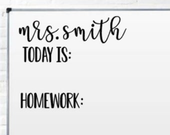 Whiteboard Decal Etsy