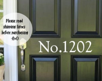 Front Door Number Vinyl Decal, Street Number,House Address Number,Door Decal Decor, House warming gift, Custom address decal, Door Decal