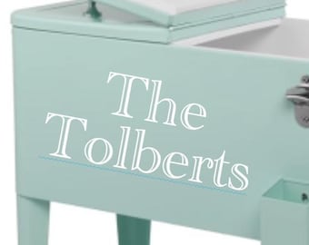 Monogram Decal, Vinyl Decal, Cooler Monogram, Monogram for Cooler, Monogram Sticker, Cooler Decal, Cooler Monogram, Cooler Sticker, Monogram