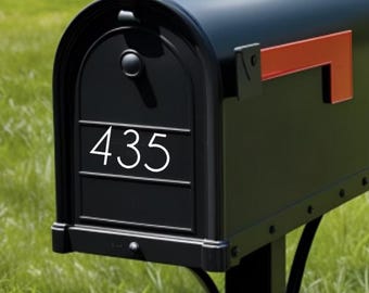 Modern Name and Address Mailbox Decal | Street Address Mailbox | Address for Mailbox | Personalized Mailbox | New Home | Curb Appeal | Deca;