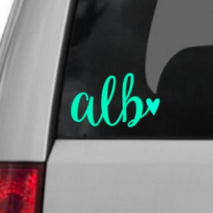 Initials Car Decal, Monogram Car Decal, Initial Decal, Monogram Decal, Tumbler Decal, Locker Decal, Laptop Decal, Car Sticker, Car Decal image 1