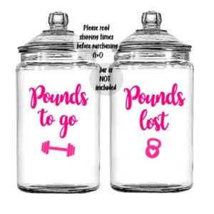 Weight loss jars-pounds lost Decals-Weight loss Tracker-Decals-Pounds to lose-Weight loss jars-Motivation-Weight loss motivation-loose weigh