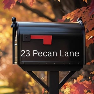 Modern Name and Address Mailbox Decal | Street Address Mailbox | Address for Mailbox | Personalized Mailbox | New Home | Curb Appeal | Deca;
