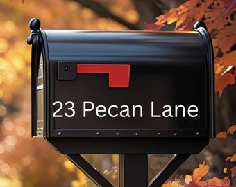 Modern Name and Address Mailbox Decal | Street Address Mailbox | Address for Mailbox | Personalized Mailbox | New Home | Curb Appeal | Deca;