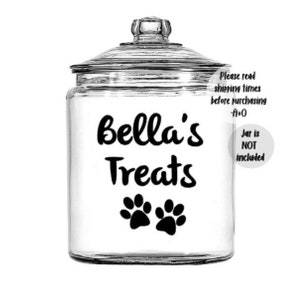 Dog Treats Decal, Pet Food Decals, Pet Food Storage Labels, Vinyl Decal, Pet Food Label, Pet Treat Storage, Pet Food Storage, Pet Food Decal