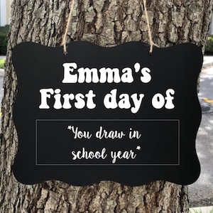First Day of Kindergarten Sign,First Day of School Sign, 1st Day of Preschool, Back to School Chalkboard, Reusable, First and Last Day Sign