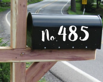 Custom Mailbox Decal, Mailbox Address Decals, Mailbox Stickers, Modern House Address, Number Decals for Mailbox, Mailbox Decals