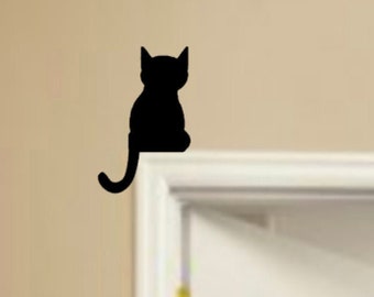 cat sign Door topper Kitten Over The Door Sign Window Topper Sign for home doorways Cat cat silhouette kitty Door Topper