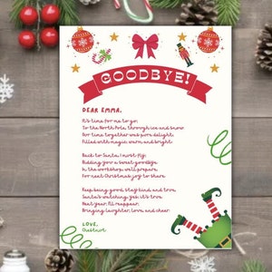 Editierbarer Abschiedsbrief Elfe Abschiedsbrief Elfe Abschiedsbrief Weihnachtself Abschied Auf Wiedersehen Brief
