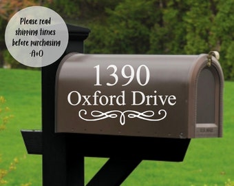 Mailbox Decals- Mailbox Numbers- House Numbers Mailbox Stickers- Post Box Mailbox Address Decals, Mailbox Decals, Decal for mailbox, house
