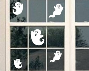 Halloween Ghosts Wall Decals-Spooky Ghost Wall Decals-Halloween Ghost Decal-Spooky Ghost-Ghost Wall stickers-Halloween Decorations-window