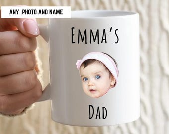 Custom Baby Face Mug, Personalized Baby Face Photo Coffee Mug, Custom Kids Photo Mothers Day Mug, Personalized Photo Mug For Dad