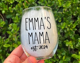 Mama Mug, New Mom Gift Ideas, First Time Mom Gift, New Parent Gift, mom wine glass, Mothers day 2024, Mothers day gift, mothers day glass