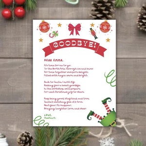 Editierbarer Abschiedsbrief Elfe Abschiedsbrief Elfe Abschiedsbrief Weihnachtself Abschied Auf Wiedersehen Brief