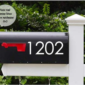 Mailbox Decal, Mailbox Numbers Decal, Mailbox Vinyl Decals, Mailbox Makeovers, Mailbox Name Decal, Mailbox Designs, Custom Mailbox Decals