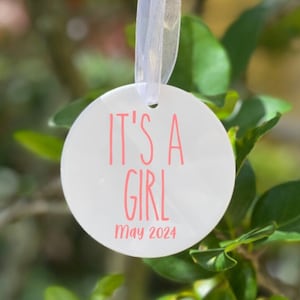Pregnancy Announcement Christmas Ornament, Custom Christmas Ornament, Custom Ornament, Pregnancy Announcement, Baby Announcement Ornament