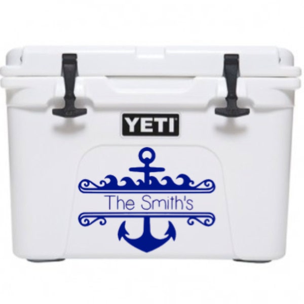 Anchor decal, last name decal, last name yeti cooler decal, yeti decal, yeti stickers, yet sticker, anchor yeti sticker, yeti cooler sticker