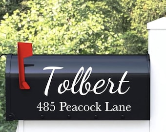 Personalized Mailbox Numbers - Street Address Vinyl Decal - Custom Decorative Numbering Street Name House Number Gift- Housewarming