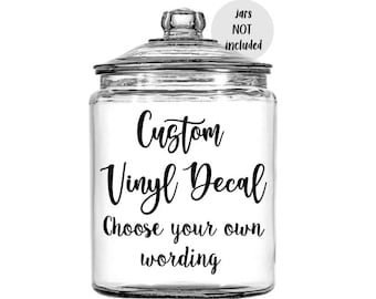 Design Your Own Jar Decal, Create Your Own, Coin Jar Decal, Kids Savings Bank Decal. Custom Jar, Custom wording for Jaw, Custom decal, Decor
