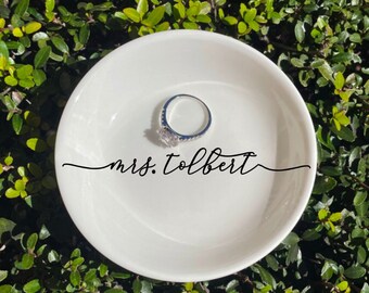 Engagement ring holder dish wedding ring dish engagement gift personalize ring dish gift for bride wedding gift for couple ring holder dish
